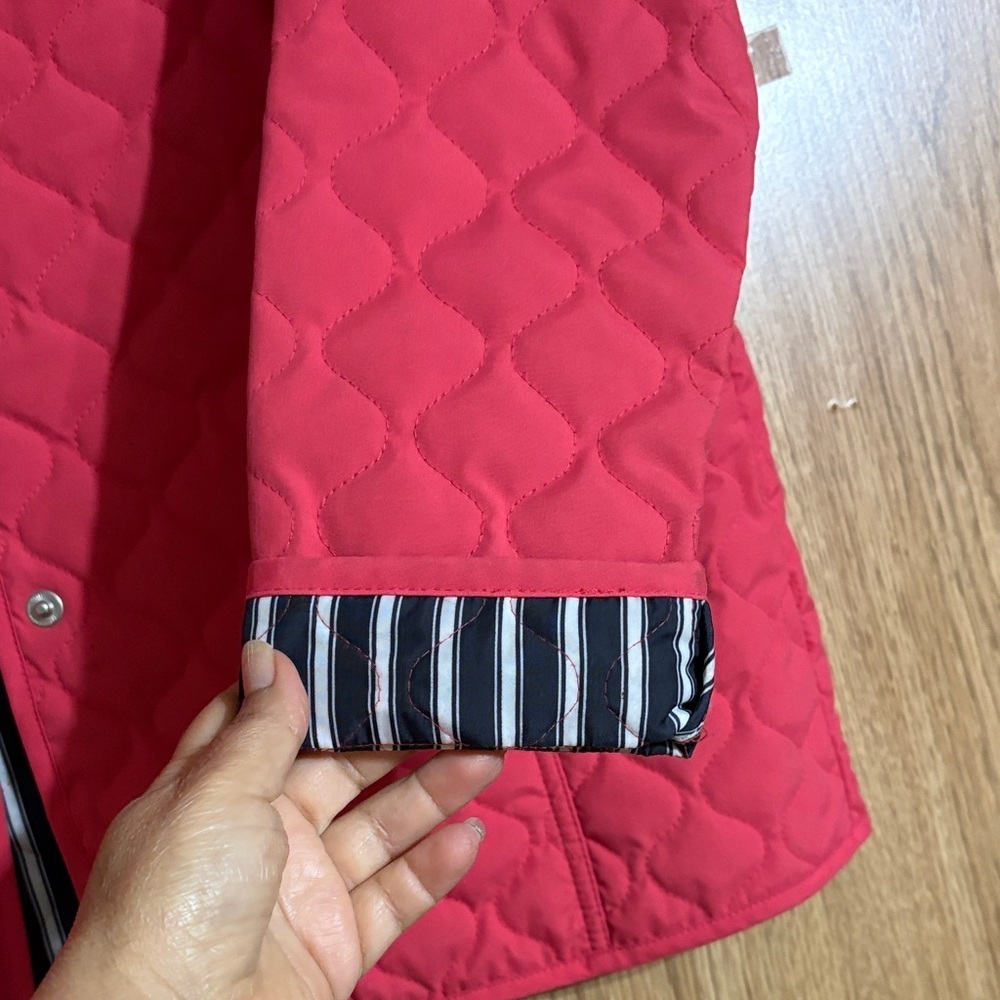 Karen Scott Coral Quilted Jacket - Picture 6 of 11